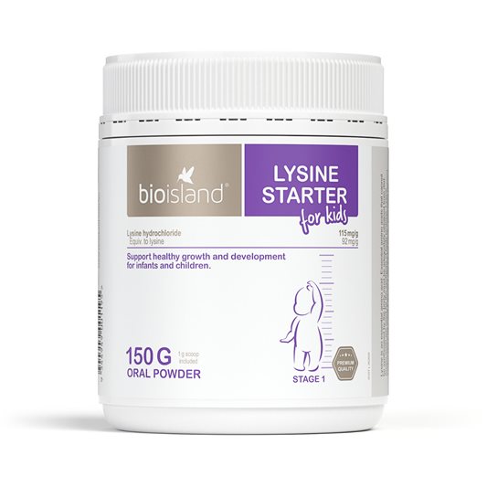 Bột Bio Island Lysine Starter For Kids cho trẻ dưới 6 tuổi của Úc