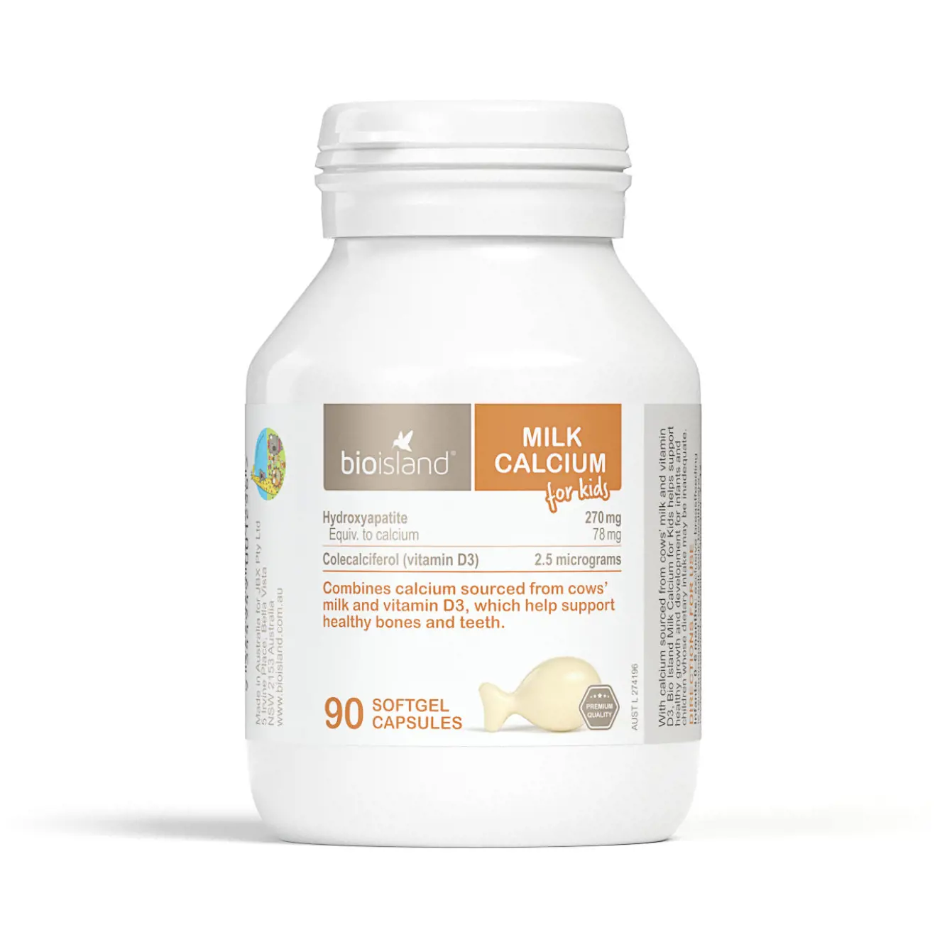 Tăng chiều cao Bio island Milk Calcium của Úc