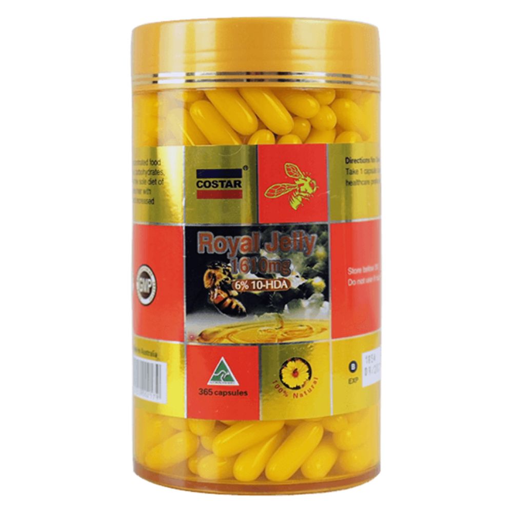Viên uống sữa ong chúa Costar Royal Jelly 1610mg của Úc, 365 viên