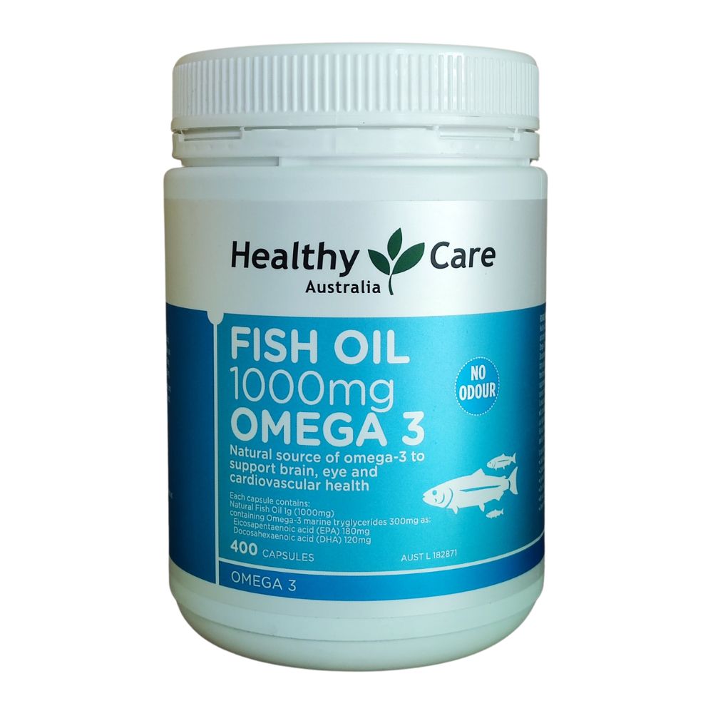Dầu cá Healthy Care Fish Oil 1000mg Omega 3 của Úc, 400 viên