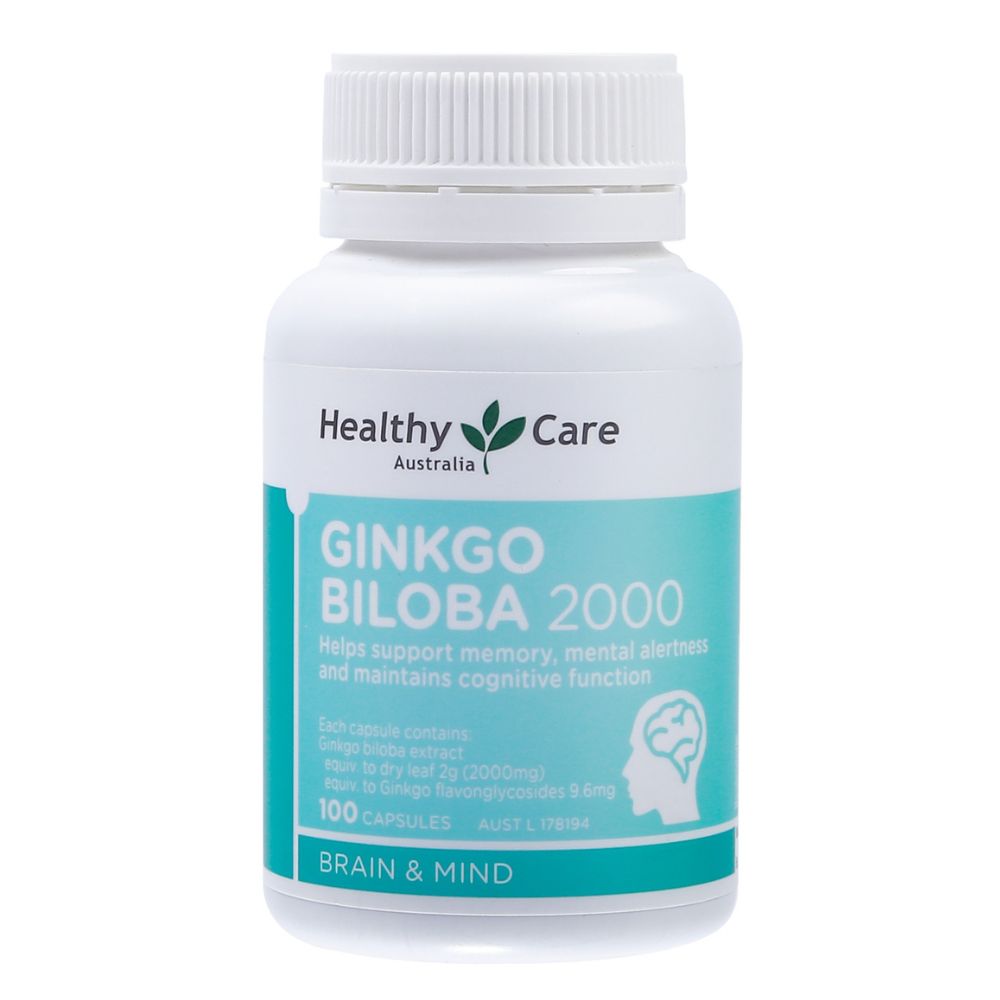 Viên uống bổ não Healthy Care Ginkgo Biloba 2000 của Úc
