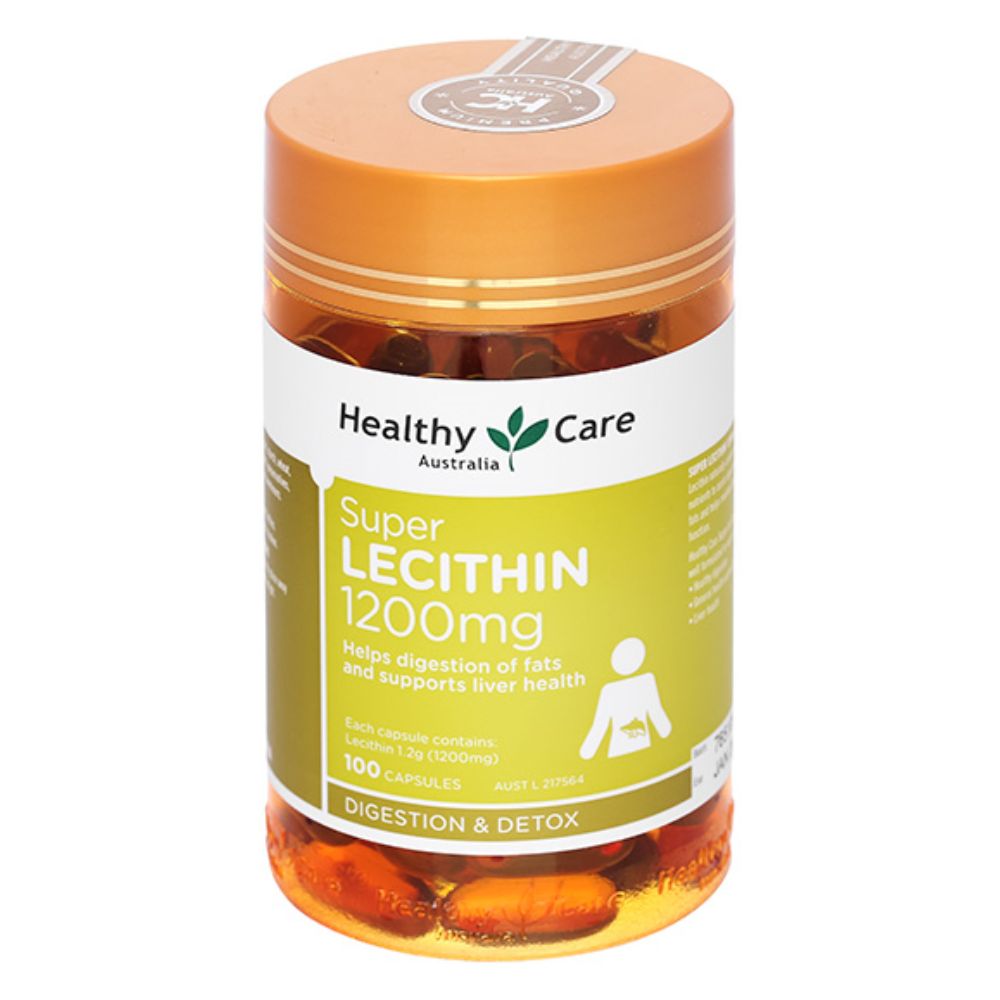 Viên uống mầm đậu nành Healthy Care Super Lecithin 1200mg của Úc