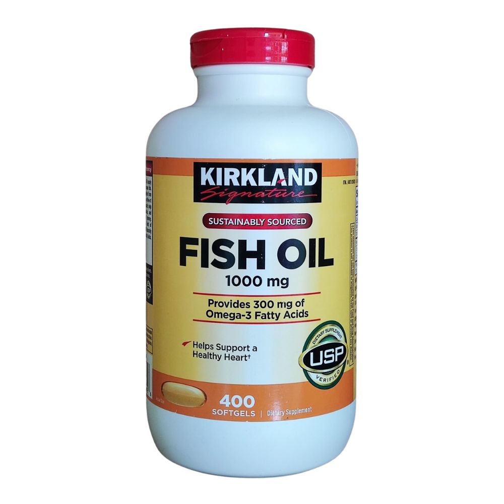 Dầu cá Kirkland Signature Fish Oil 1000mg của Mỹ, 400 viên