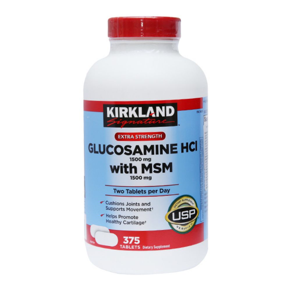 Bổ khớp Kirkland Signature Glucosamine HCl with MSM của Mỹ, 375 viên