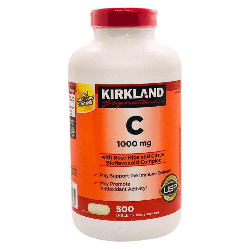 Viên uống Kirkland Signature Vitamin C 1000mg của Mỹ, 500 viên