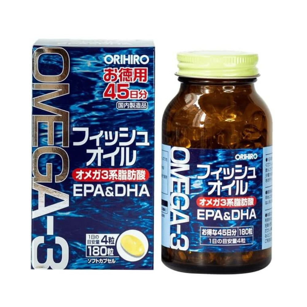 Dầu cá Orihiro Omega 3 của Nhật, 180 viên