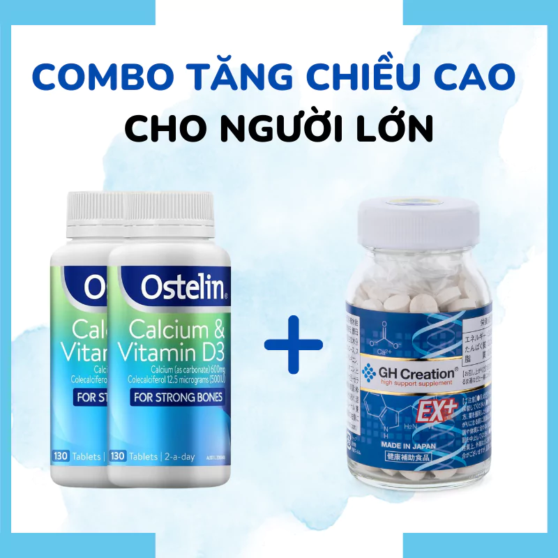 Tăng chiều cao cho người lớn – Combo 3 sản phẩm