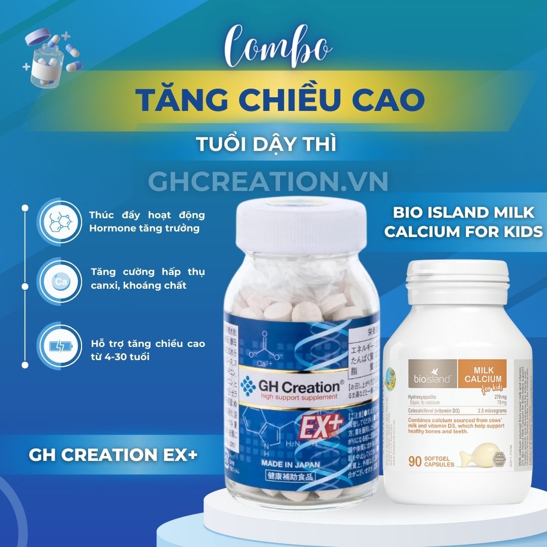 Tăng chiều cao cho trẻ em – Combo 4 sản phẩm